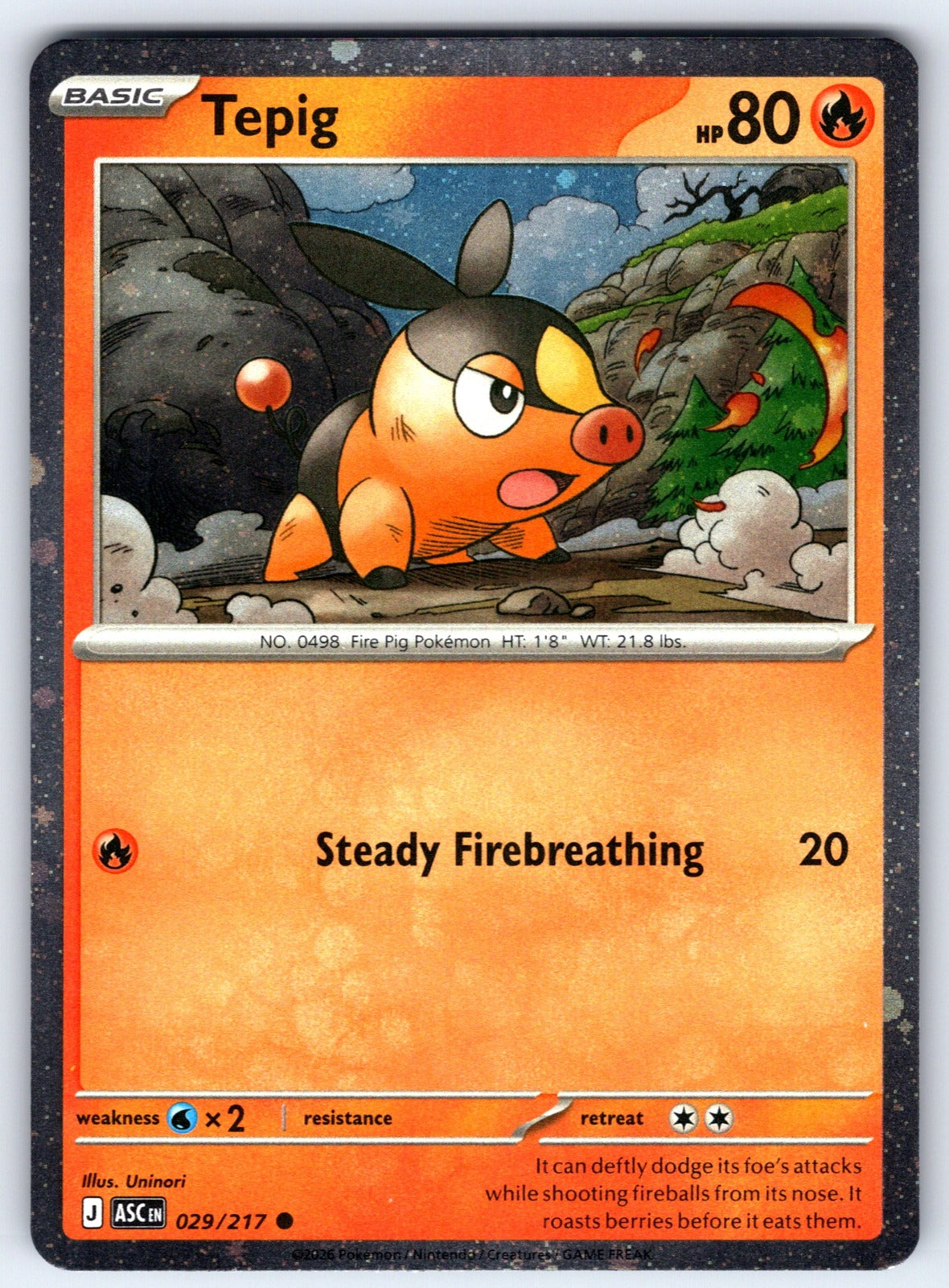 Tepig - (Cosmos Holo) Holo Common Miscellaneous Cards & Products 029/217 NM 2026