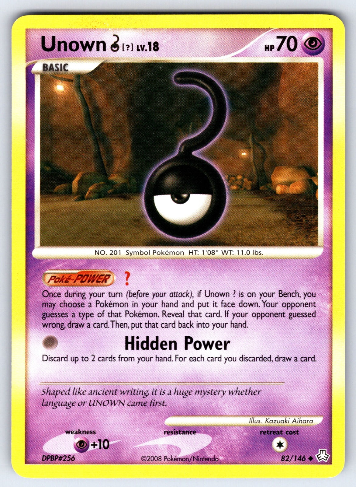 Unown (?) Uncommon Legends Awakened 82/146 LP 2008