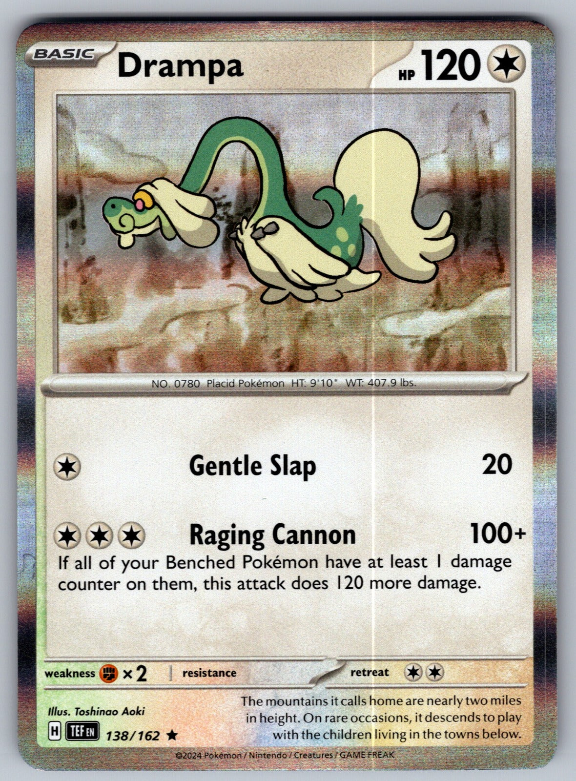 Drampa Holo Rare SV05: Temporal Forces 138/162 NM 2024
