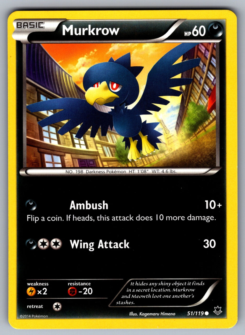 Murkrow Common XY - Phantom Forces 51/119 LP 2014