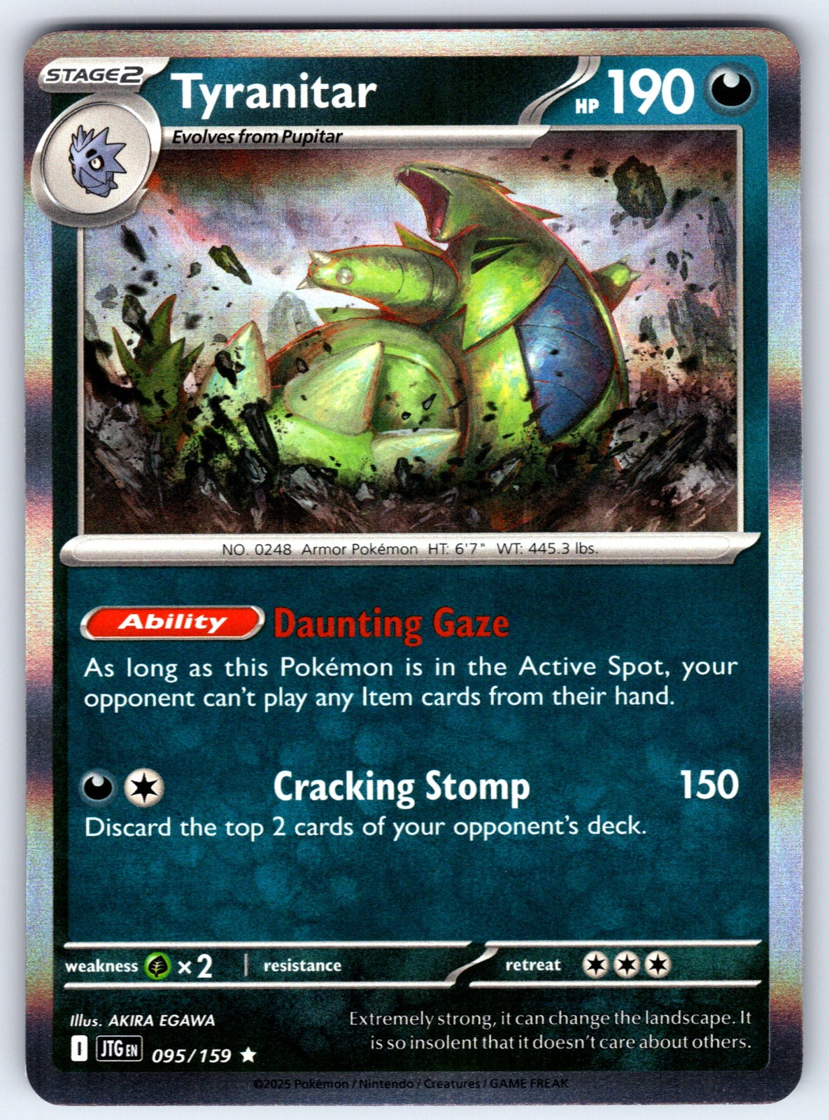 Tyranitar Holo Rare SV09: Journey Together 095/159 NM 2025