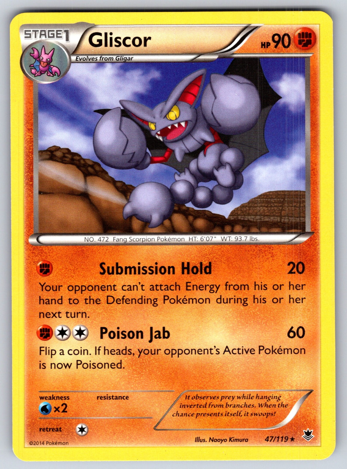 Gliscor Rare XY - Phantom Forces 47/119 LP 2014