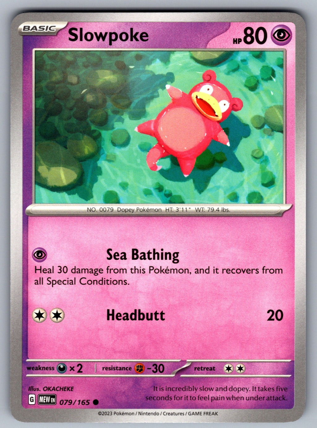 Slowpoke Common SV: Scarlet & Violet 151 079/165 NM 2023