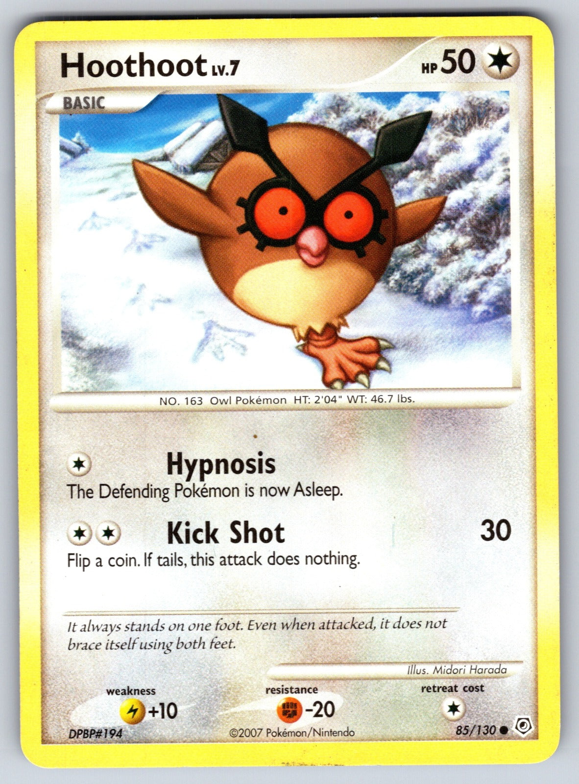 Hoothoot Common Diamond and Pearl 85/130 LP 2007