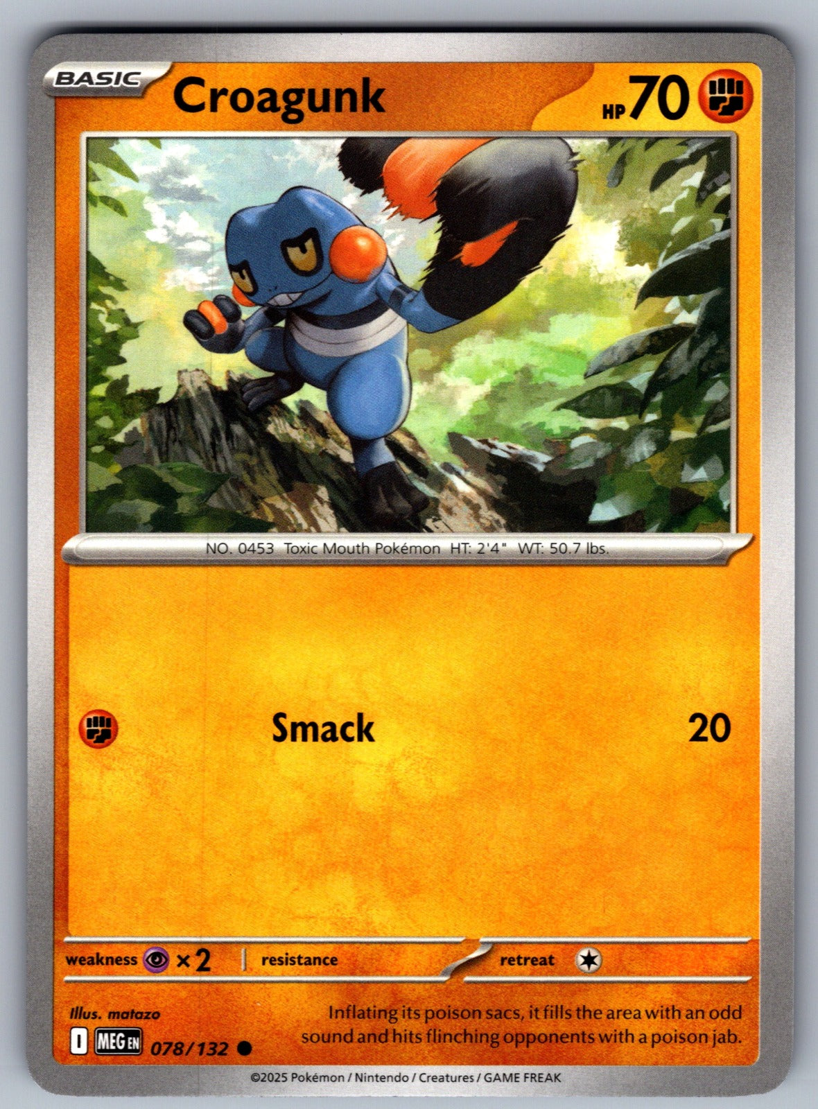 Croagunk Common ME01: Mega Evolution 078/132 NM 2025