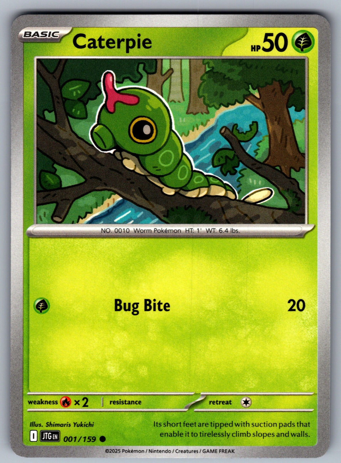 Caterpie Common SV09: Journey Together 001/159 NM 2025
