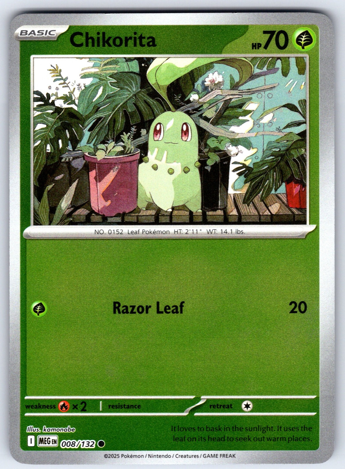 Chikorita - 2/25 Promo McDonald's 25th Anniversary Promos 002/025 NM 2021
