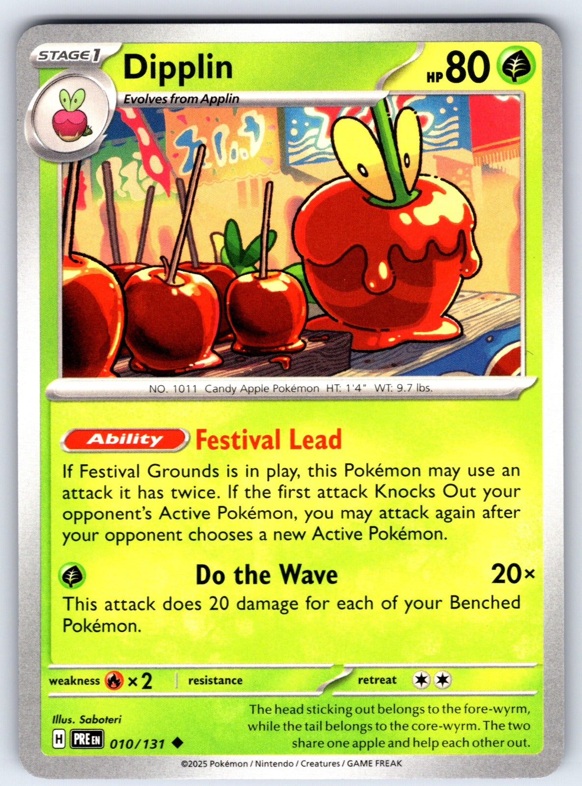 Dipplin Uncommon SV: Prismatic Evolutions 010/131 NM 2025