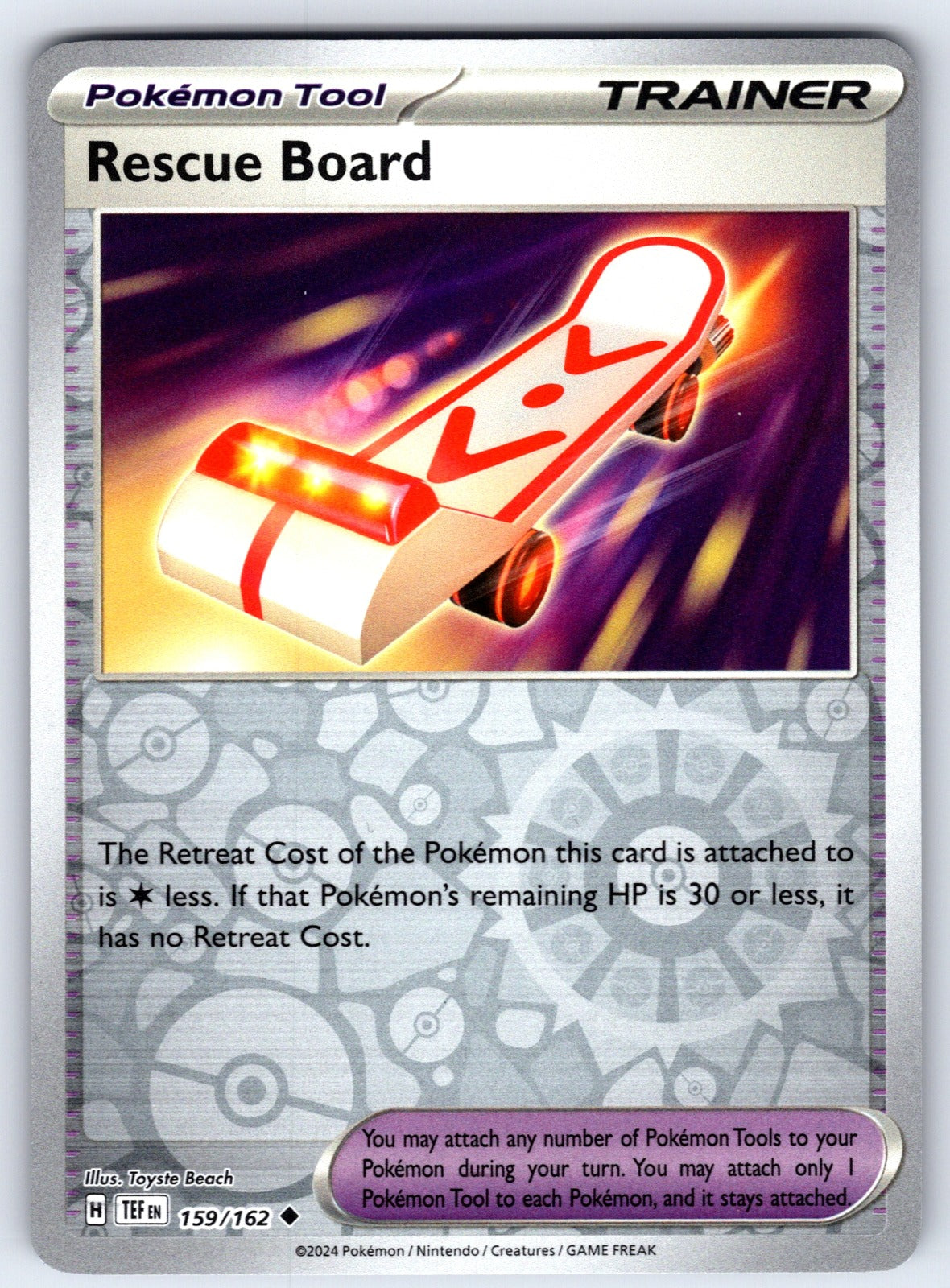 Rescue Board Reverse Holo Uncommon SV05: Temporal Forces 159/162 NM 2024