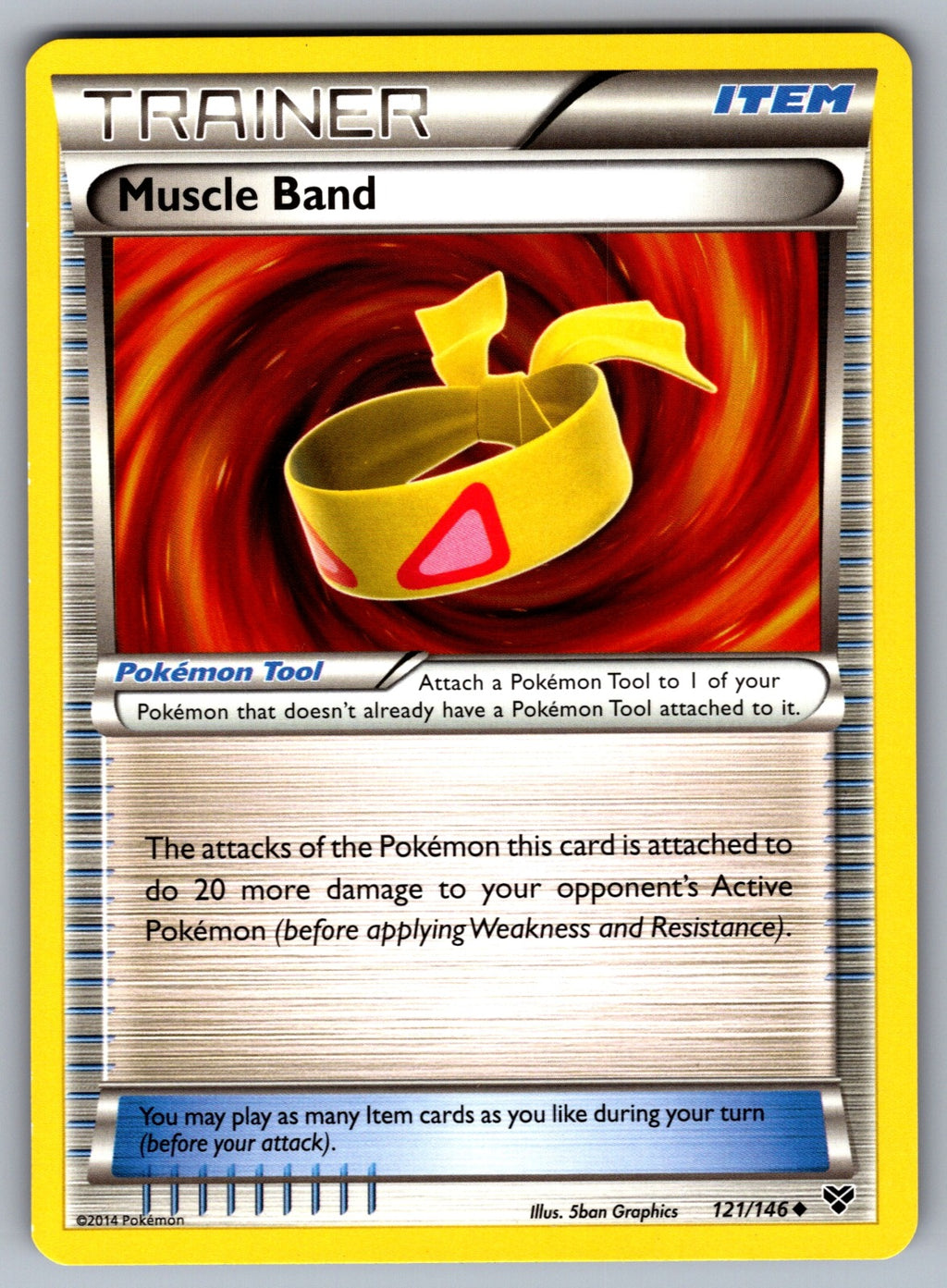 Muscle Band Uncommon XY Base Set 121/146 LP 2014