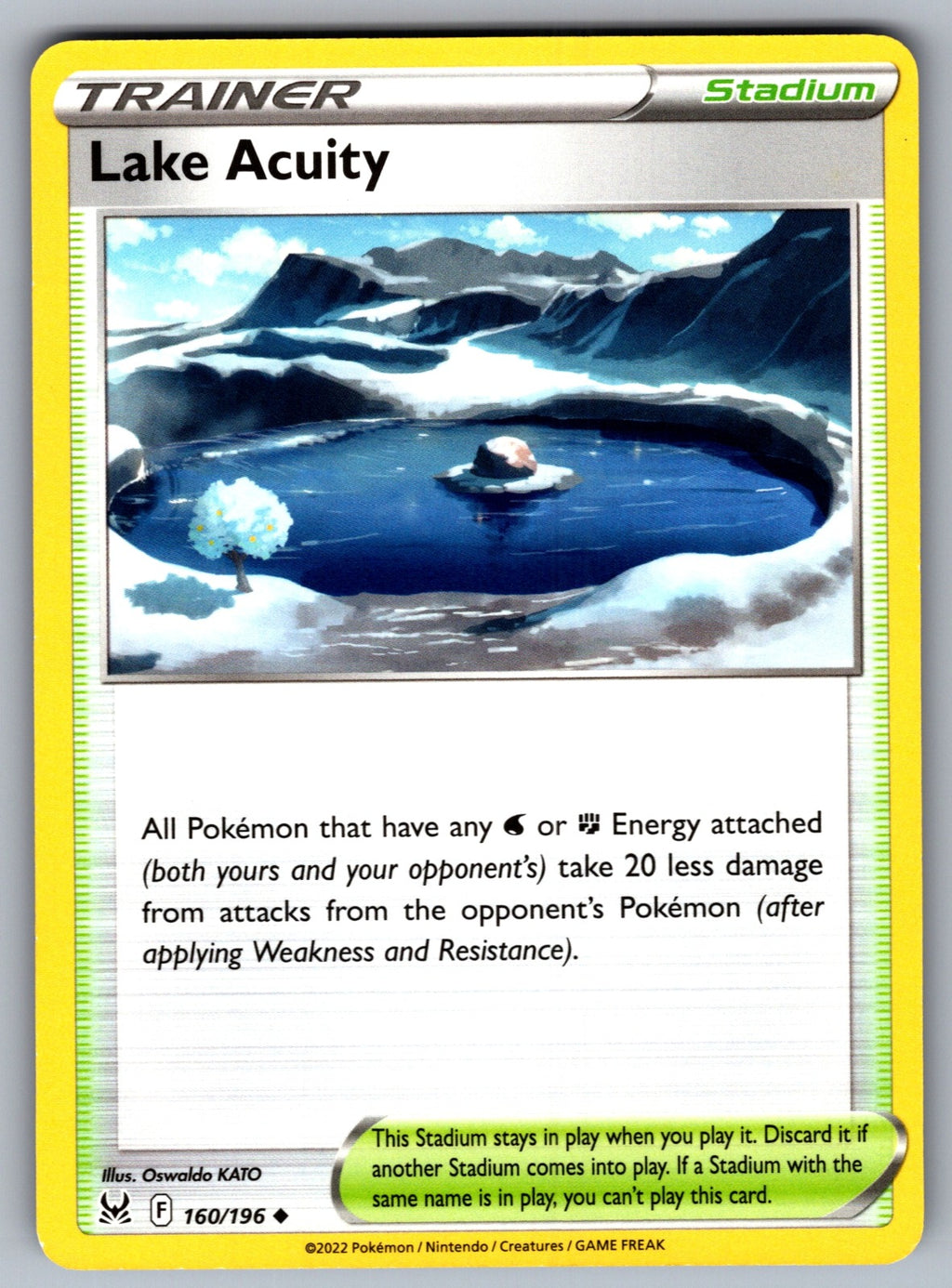 Lake Acuity Uncommon SWSH11: Lost Origin 160/196 NM 2022