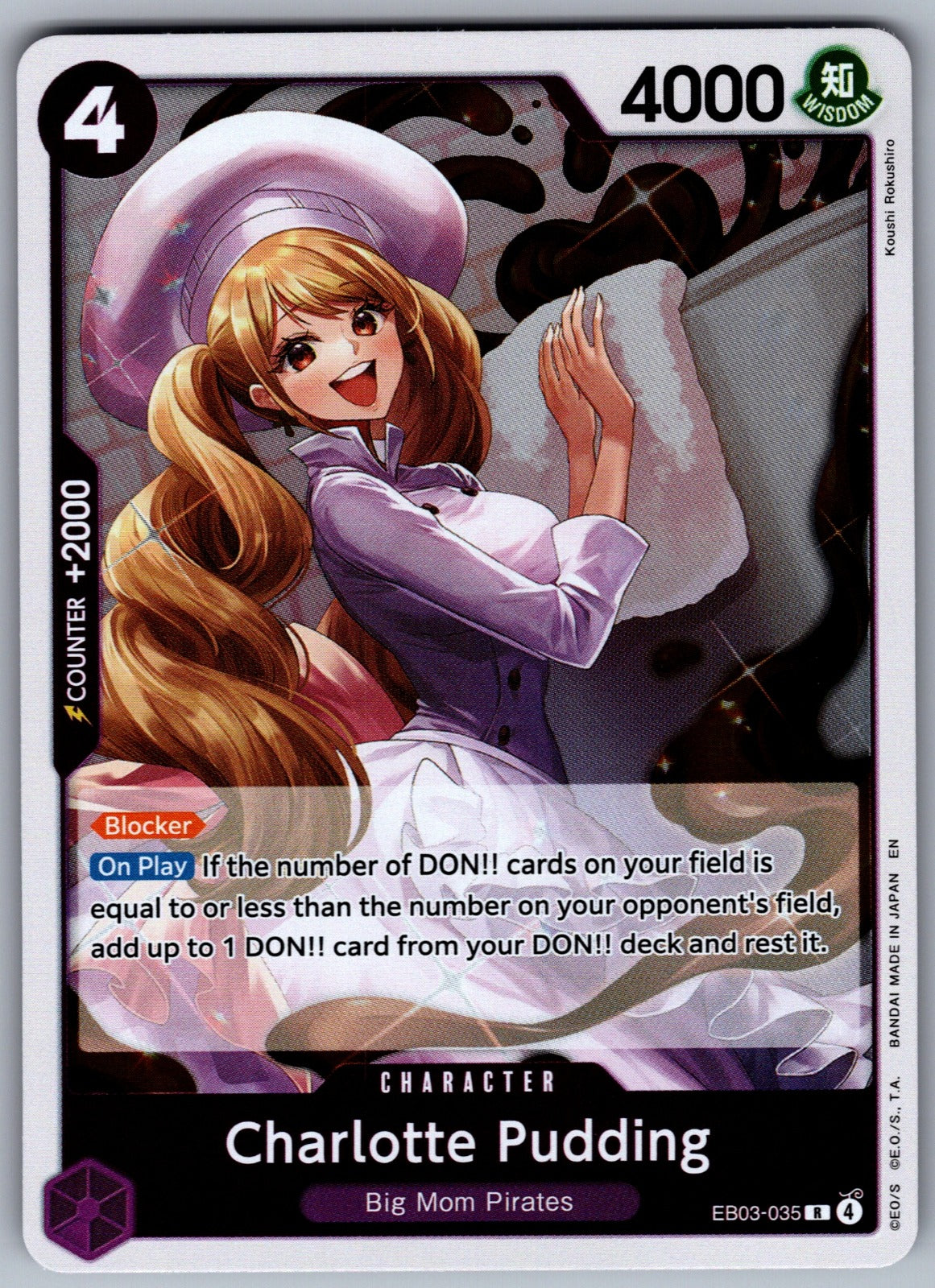 Charlotte Pudding Foil R Extra Booster: One Piece Heroines Edition EB03-035 NM 2