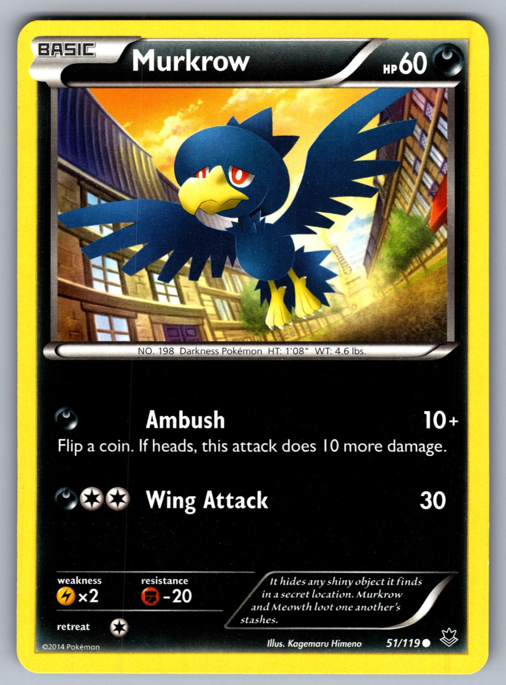 Murkrow Common XY - Phantom Forces 51/119 LP 2014