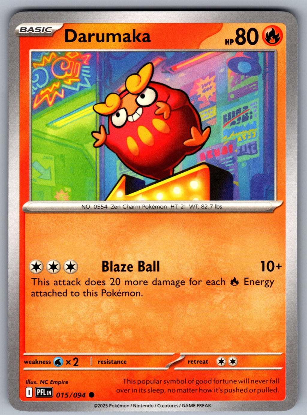 Darumaka Common ME02: Phantasmal Flames 015/094 NM 2025