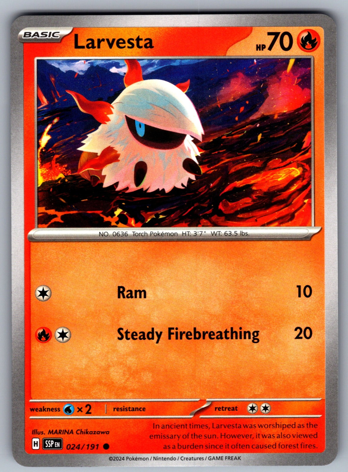Larvesta Common SV08: Surging Sparks 024/191 NM 2024