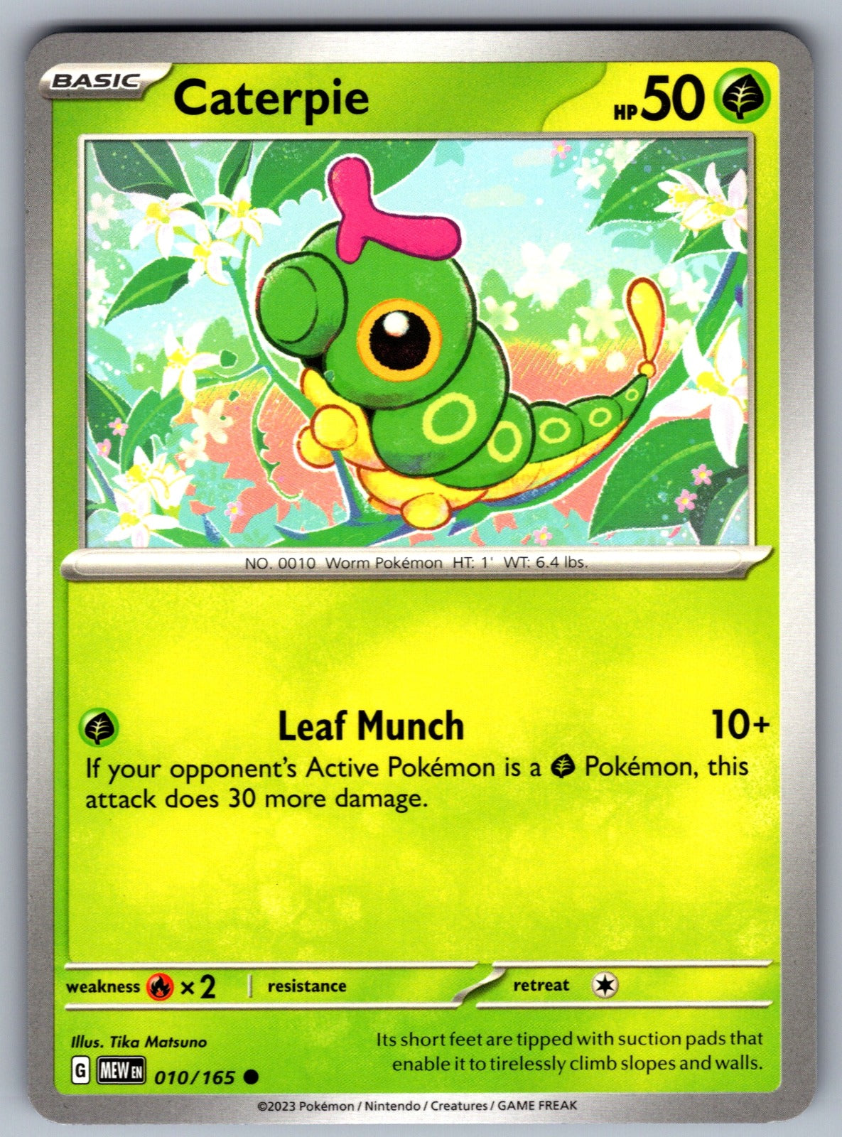 Caterpie Common SV: Scarlet & Violet 151 010/165 NM 2023