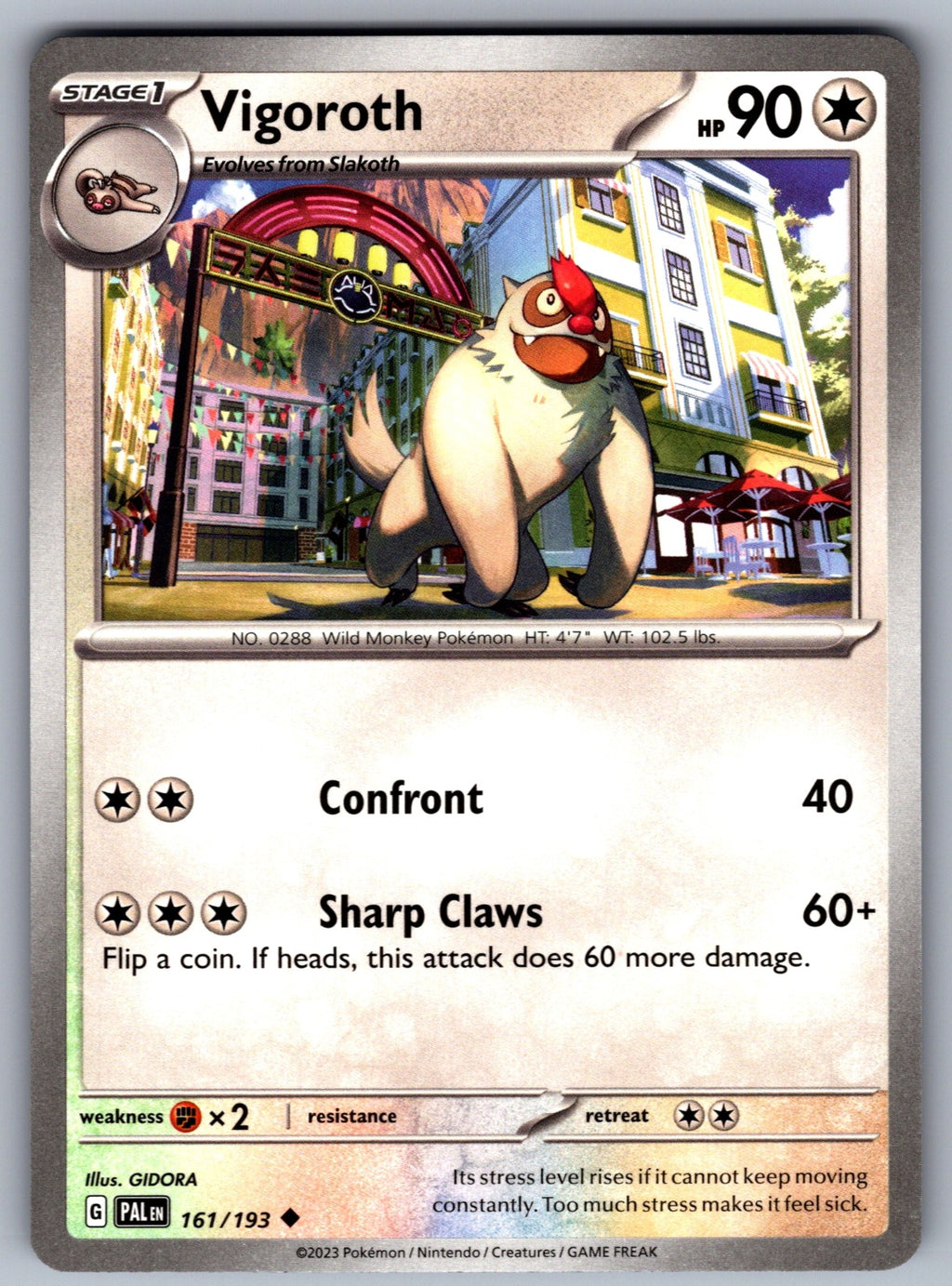 Vigoroth Uncommon SV02: Paldea Evolved 161/193 NM 2023