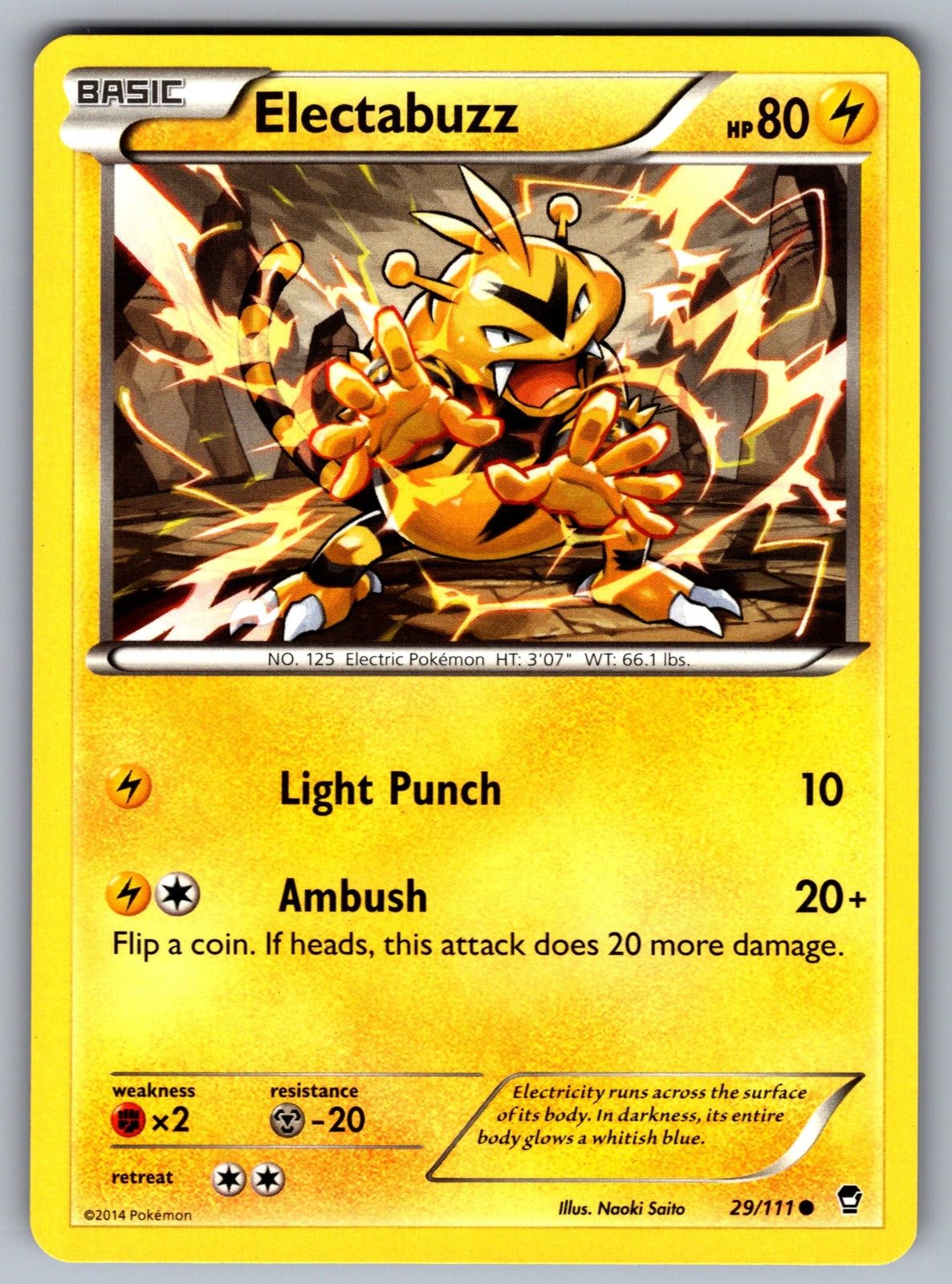 Electabuzz Common XY - Furious Fists 29/111 LP 2014