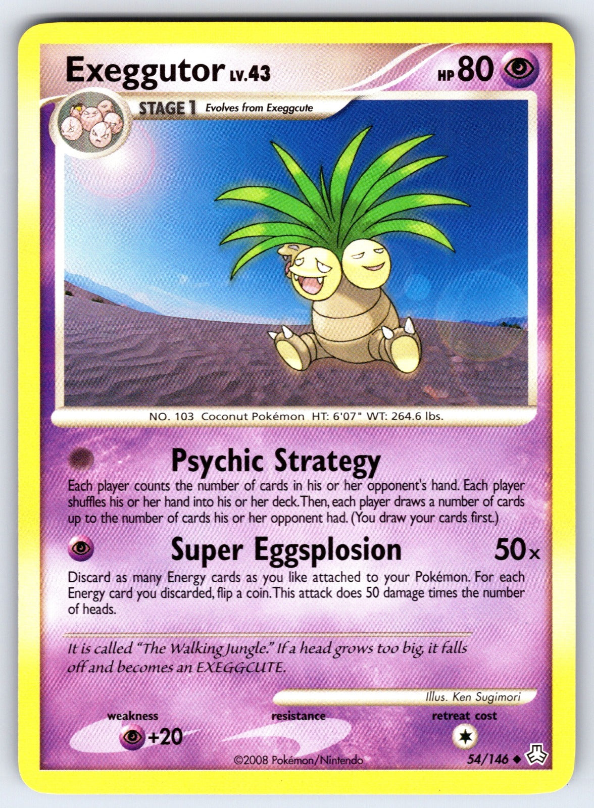 Exeggutor Uncommon Legends Awakened 54/146 LP 2008