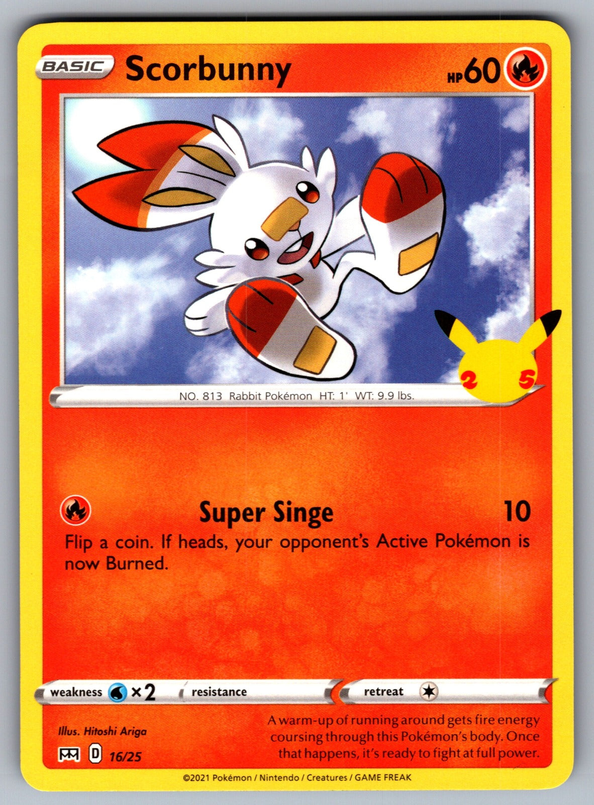 Scorbunny - 16/25 Promo McDonald's 25th Anniversary Promos 016/025 NM 2021