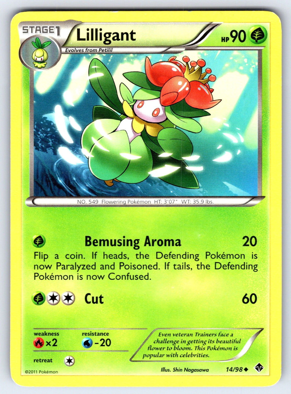 Lilligant Uncommon Emerging Powers 14/98 LP 2011