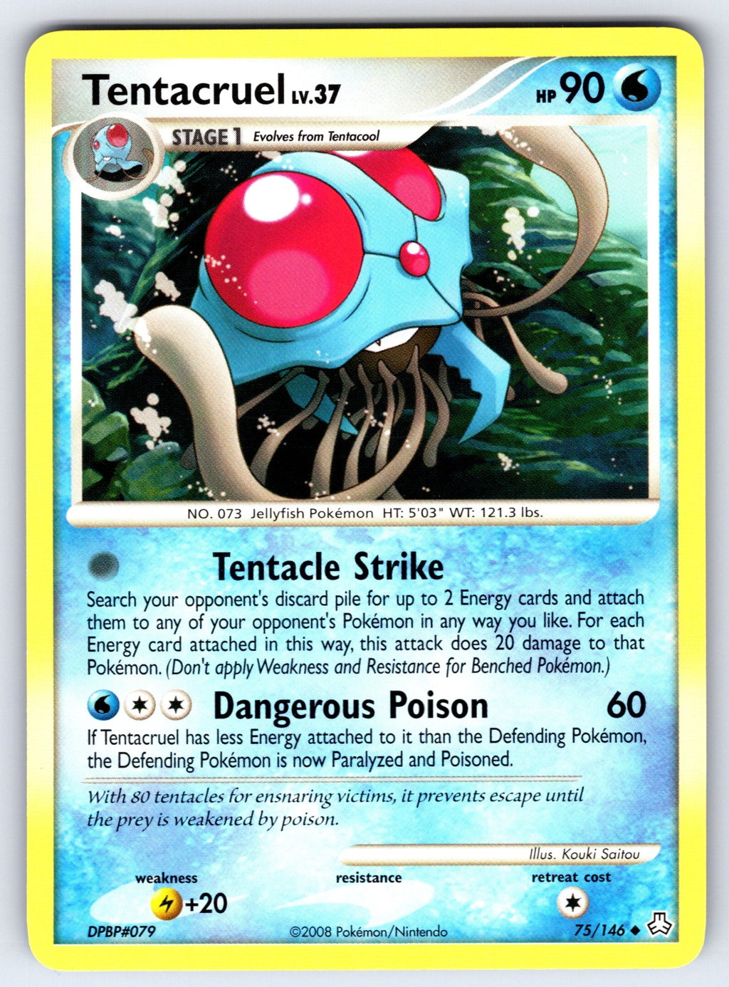 Tentacruel Uncommon Legends Awakened 75/146 LP 2008