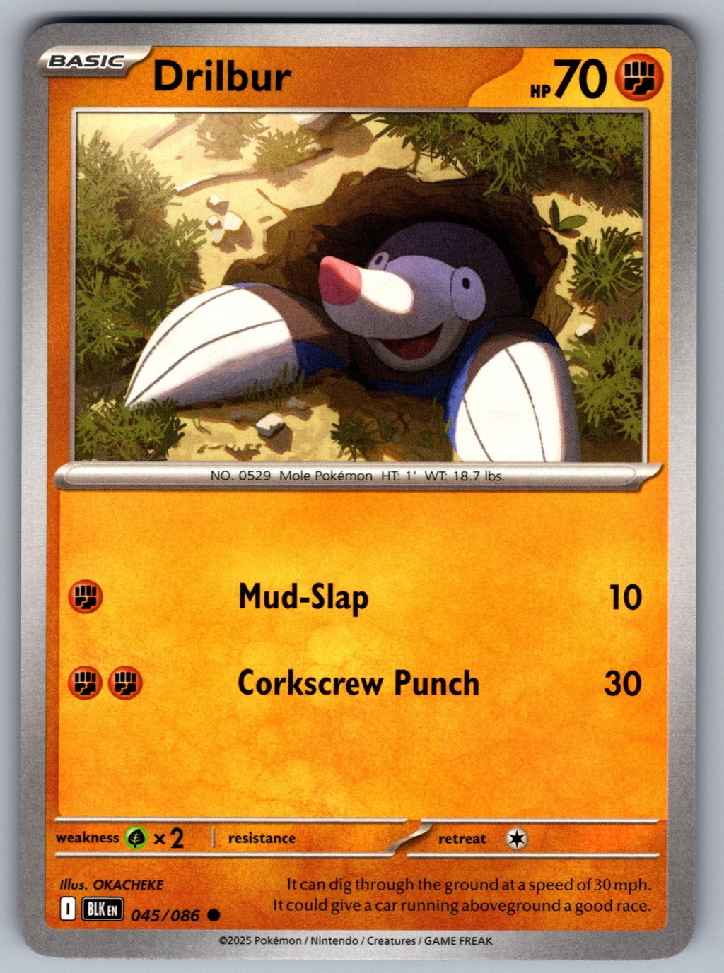 Drilbur Common SV: Black Bolt 045/086 NM 2025