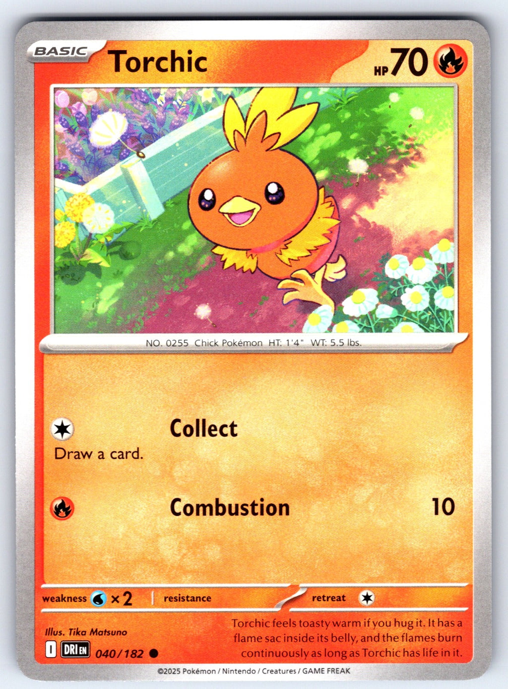 Torchic Common SV10: Destined Rivals 040/182 NM 2025