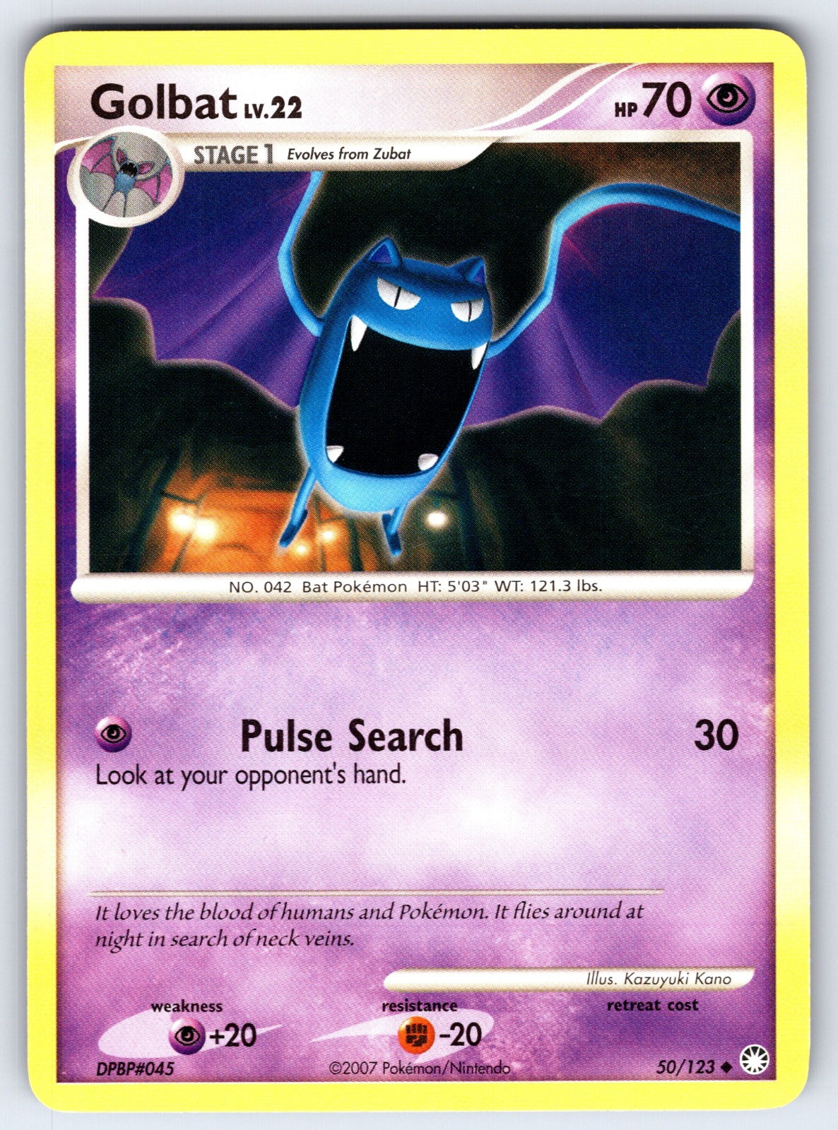 Golbat Uncommon Mysterious Treasures 50/123 LP 2007