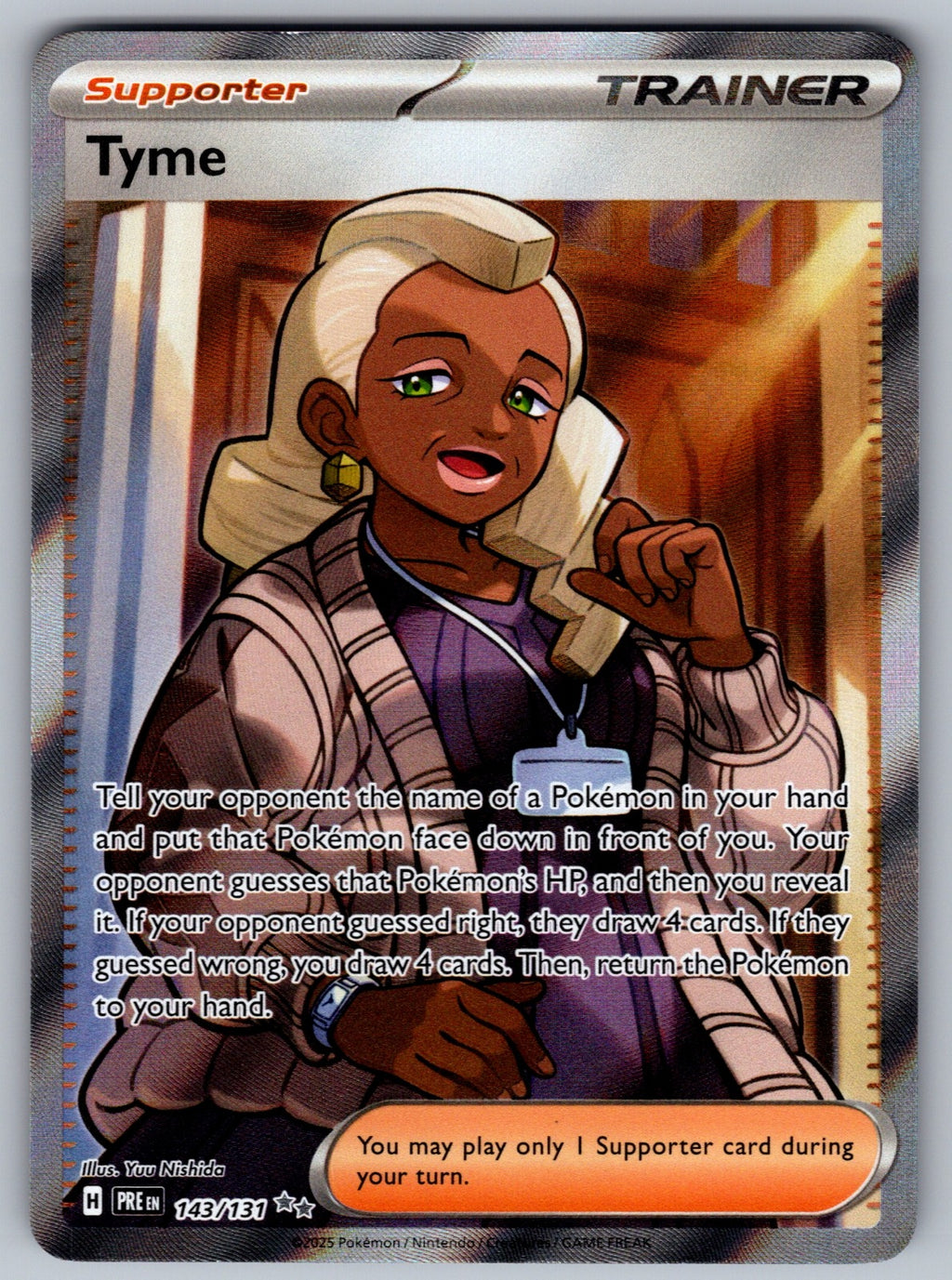 Tyme Holo Ultra Rare SV: Prismatic Evolutions 143/131 NM 2025