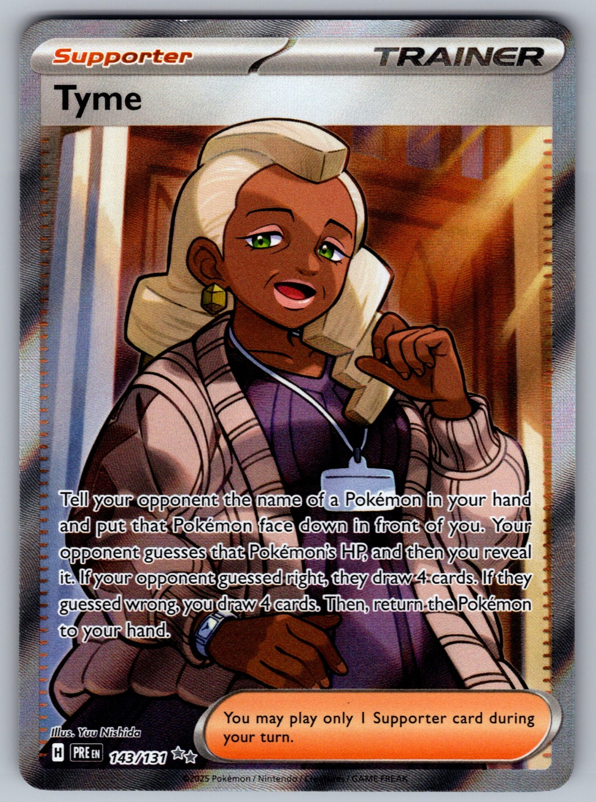 Tyme Holo Ultra Rare SV: Prismatic Evolutions 143/131 NM 2025