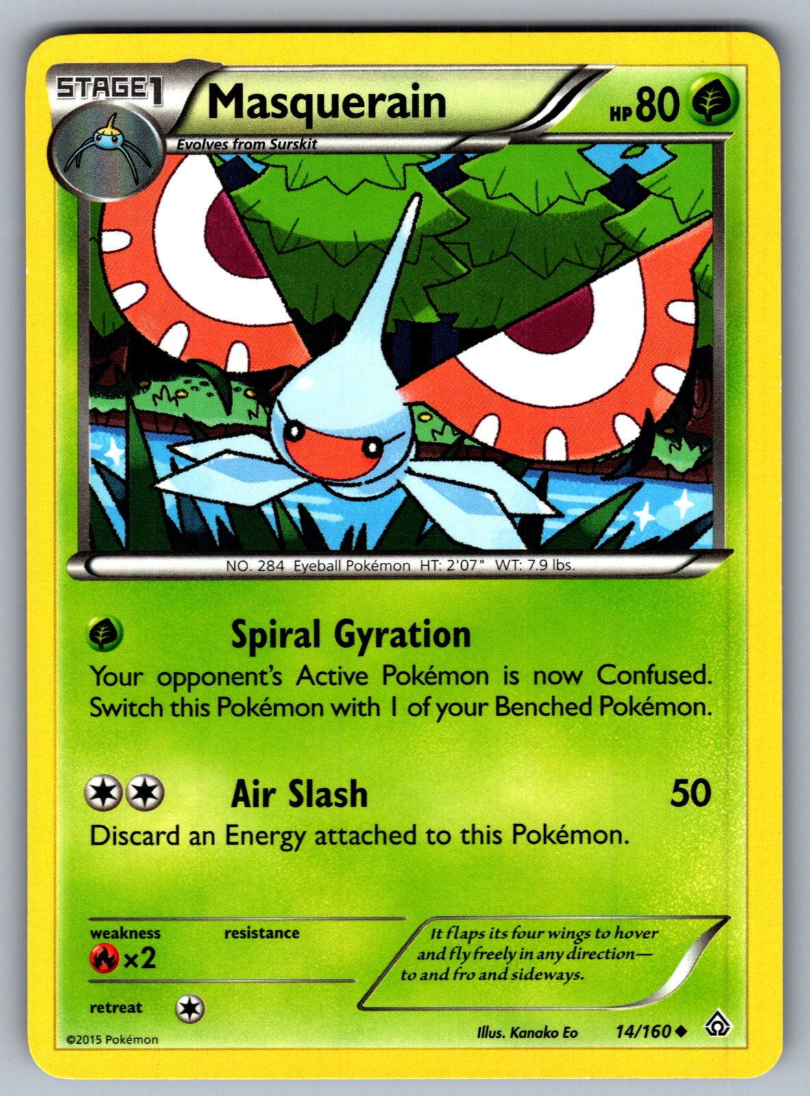 Masquerain Uncommon XY - Primal Clash 14/160 LP 2015