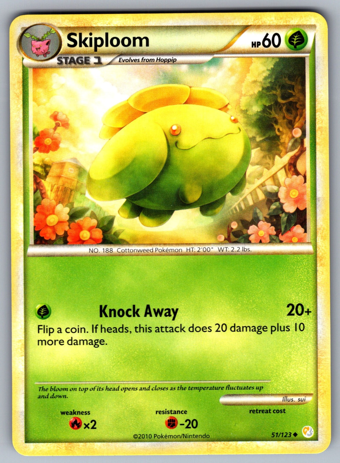 Skiploom Uncommon HeartGold SoulSilver 51/123 LP 2010