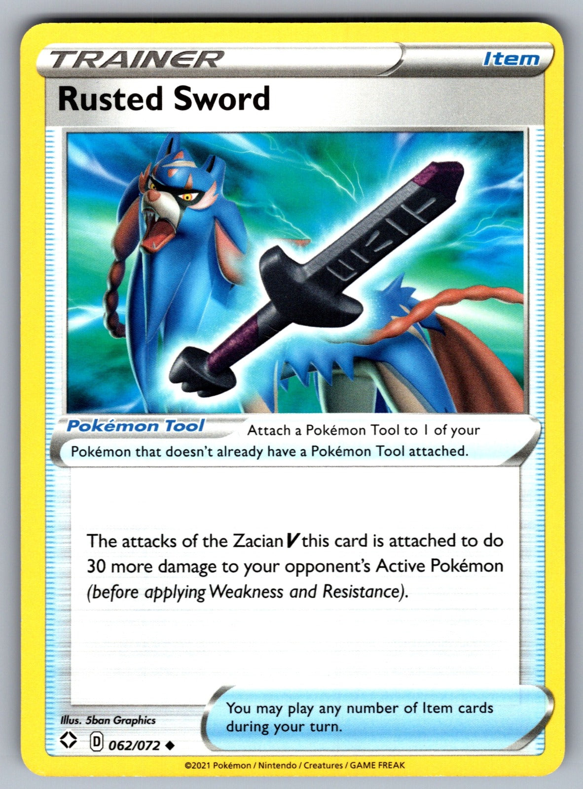 Rusted Sword Uncommon Shining Fates 062/072 NM 2021
