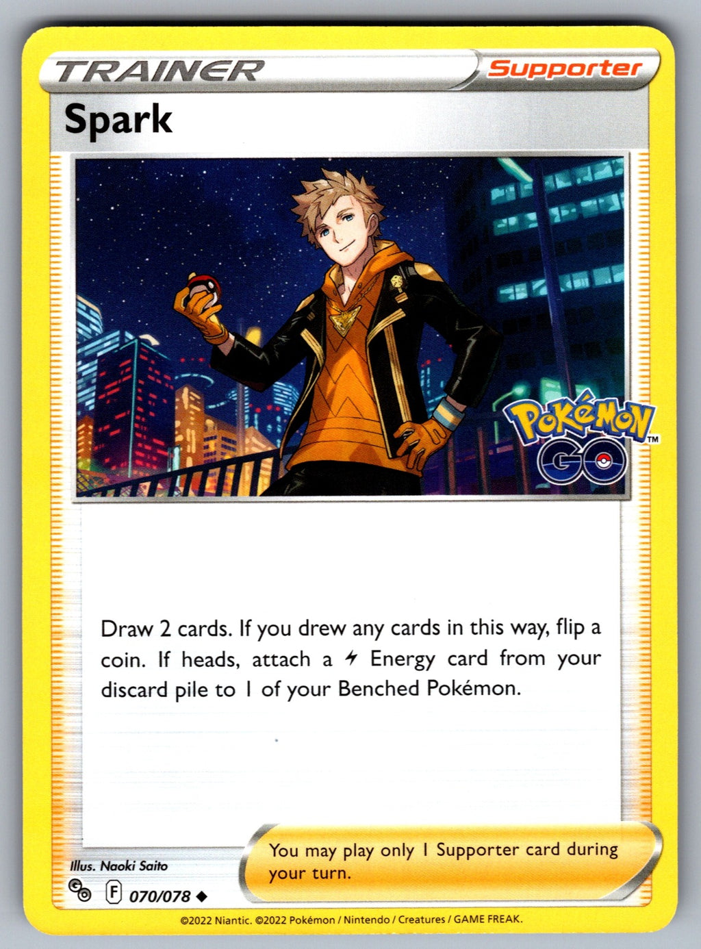 Spark Uncommon Pokemon GO 070/078 NM 2022