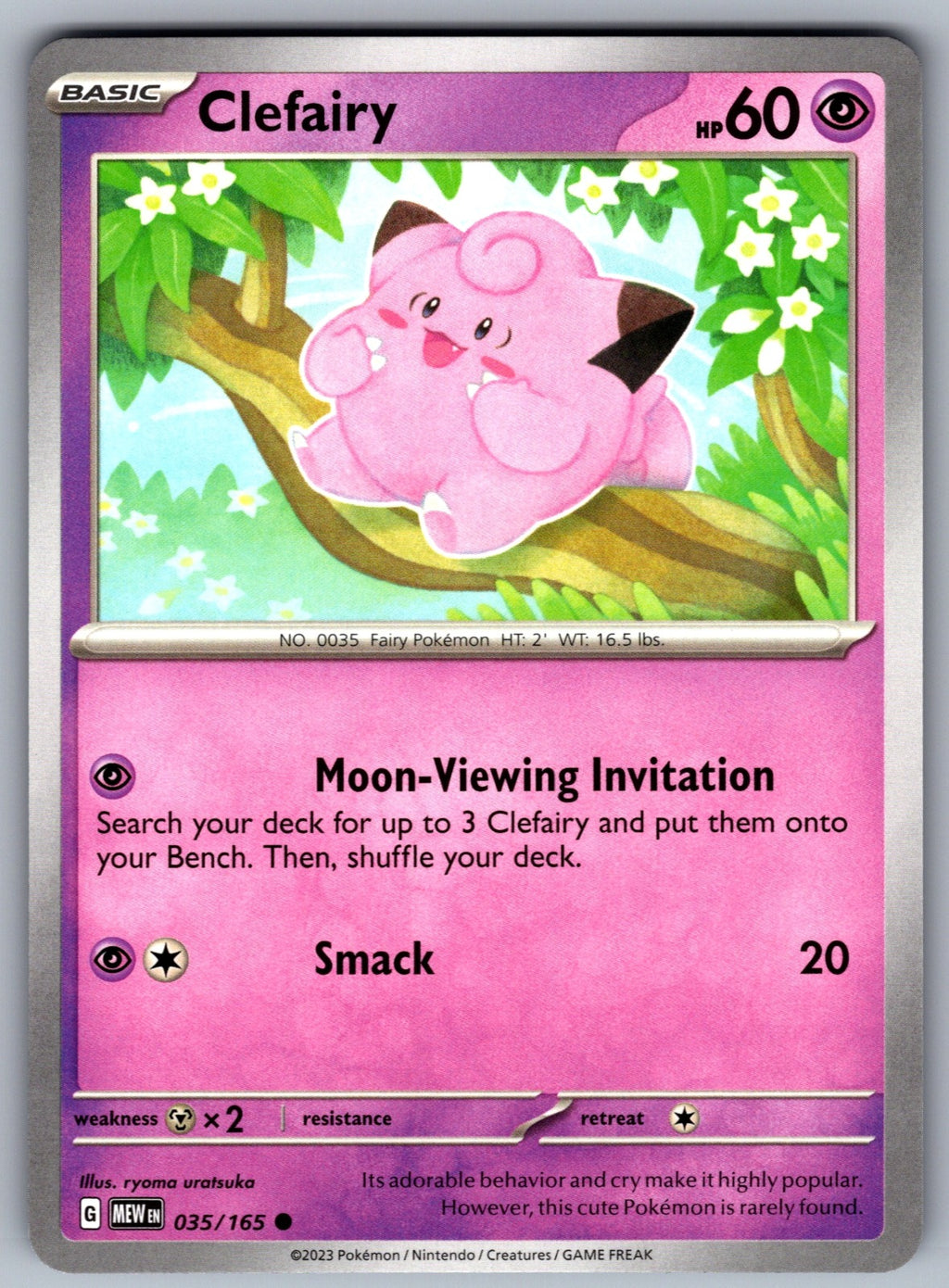 Clefairy Common SV: Scarlet & Violet 151 035/165 NM 2023