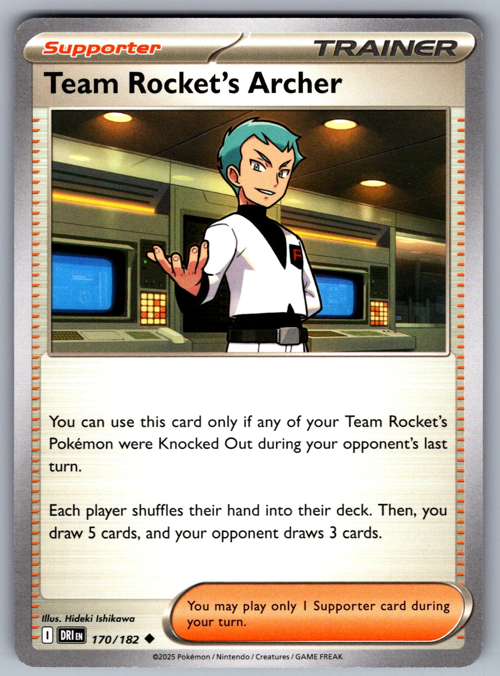 Team Rocket's Archer Uncommon SV10: Destined Rivals 170/182 NM 2025