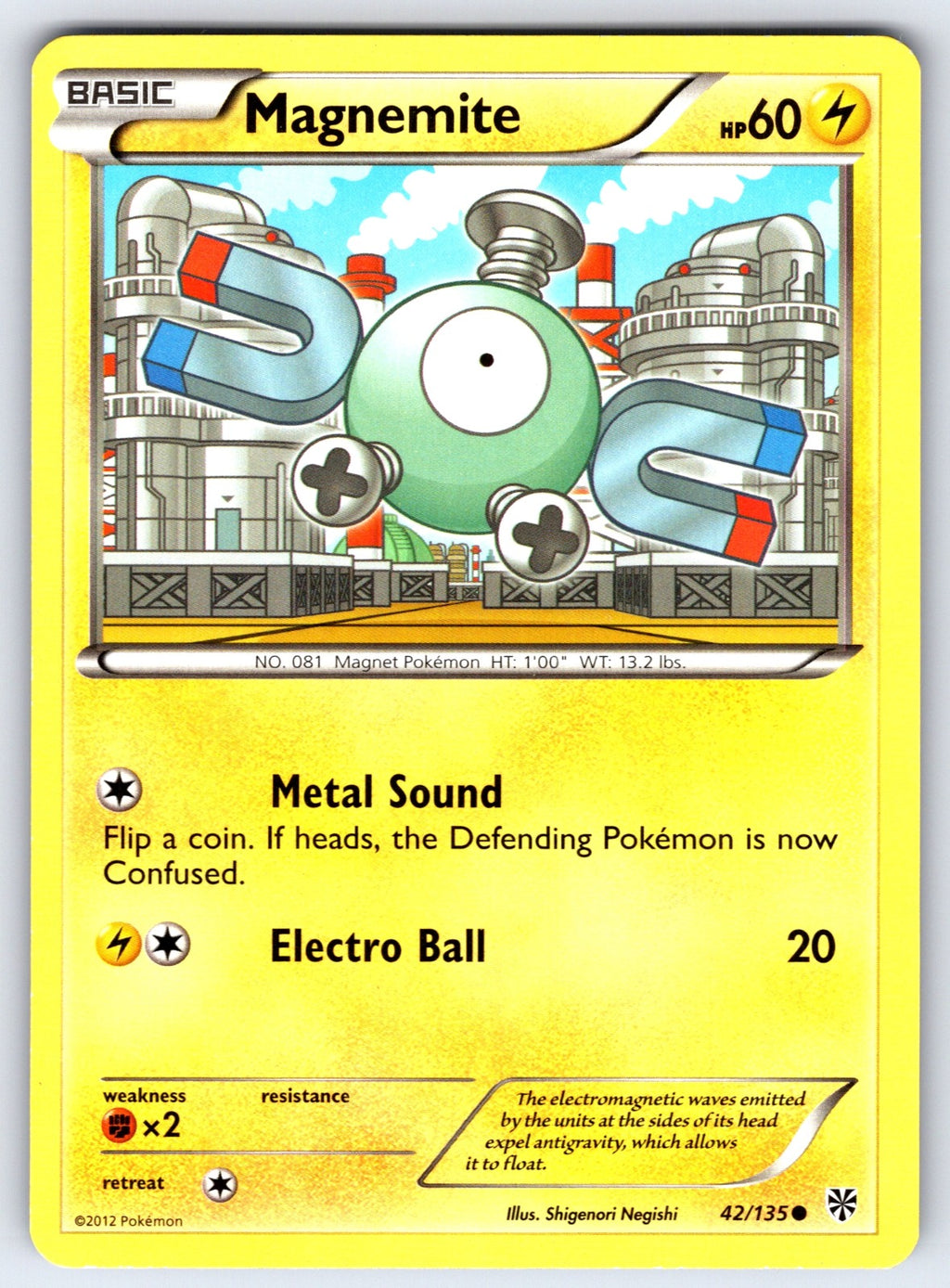 Magnemite (42) Common Plasma Storm 42/135 LP 2013
