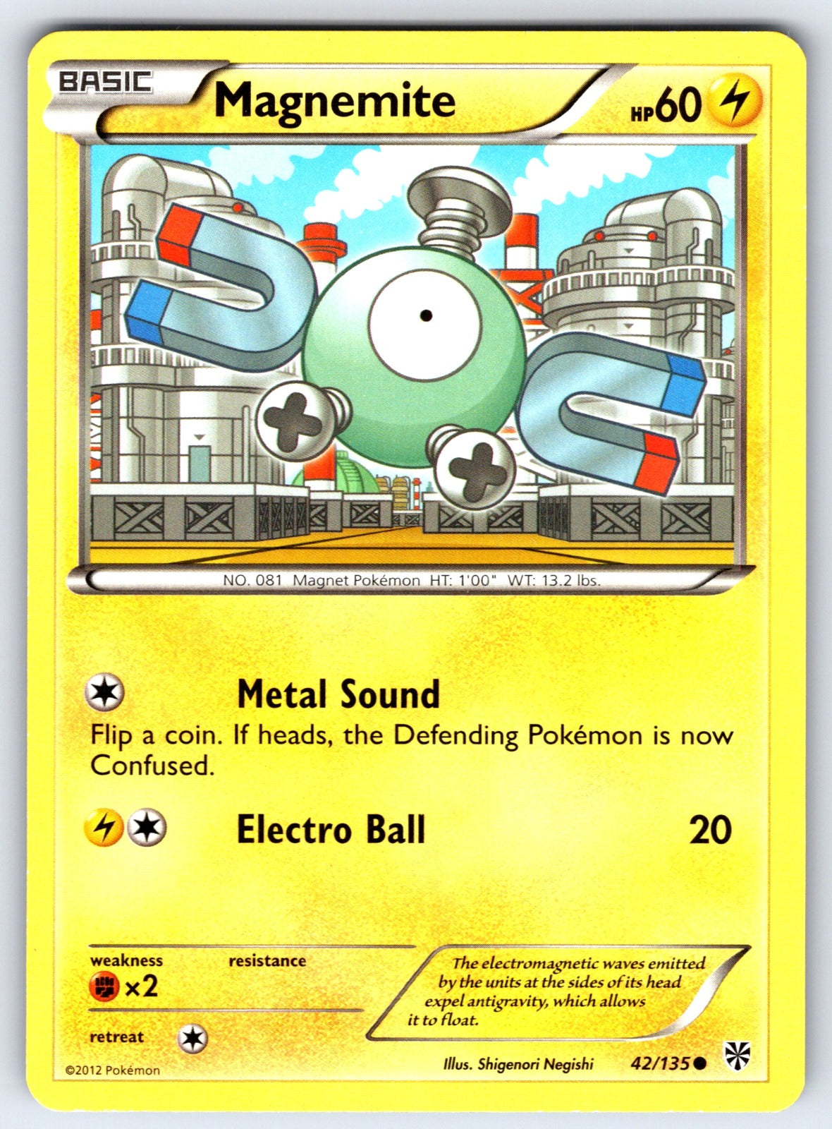Magnemite (42) Common Plasma Storm 42/135 LP 2013