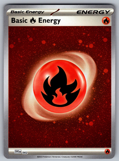 Basic Fire Energy (Cosmos Holo) Holo Common SVE: Scarlet & Violet Energies 002 N