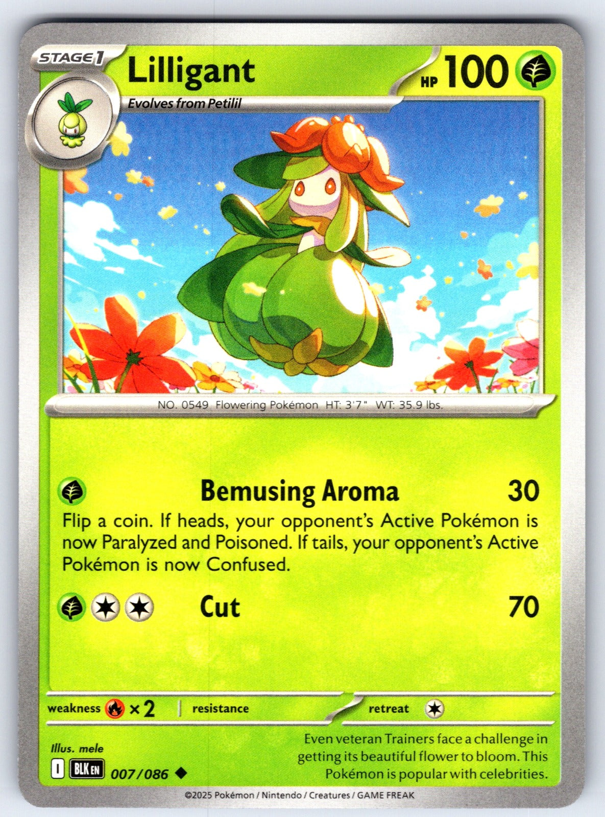Lilligant Uncommon SV: Black Bolt 007/086 NM 2025