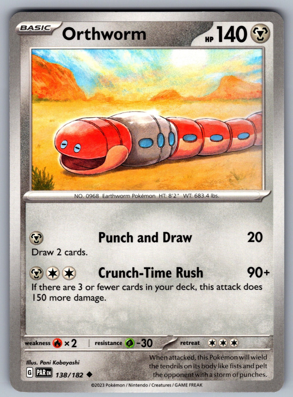 Orthworm Uncommon SV04: Paradox Rift 138/182 NM 2023