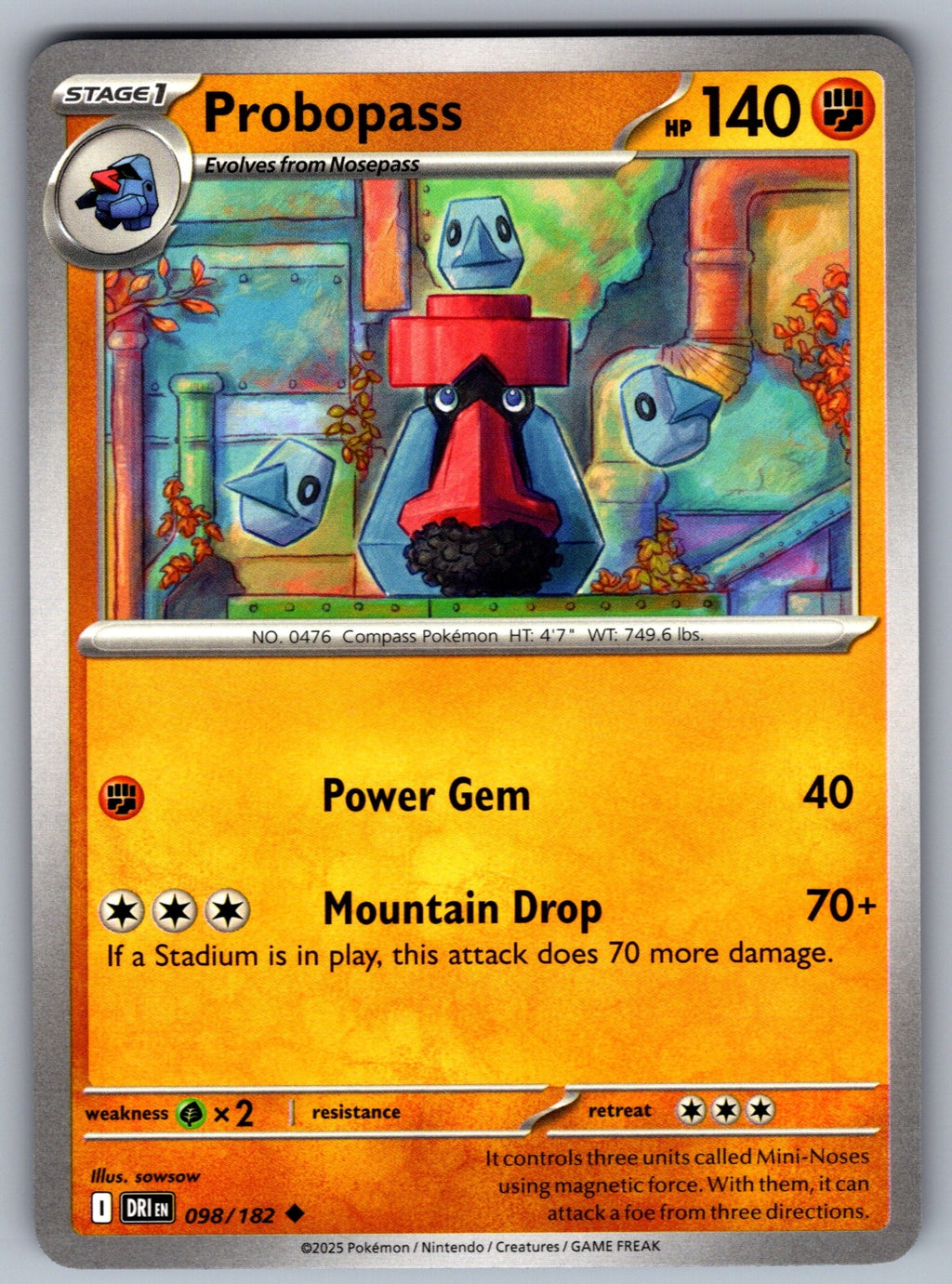 Probopass Uncommon SV10: Destined Rivals 098/182 NM 2025