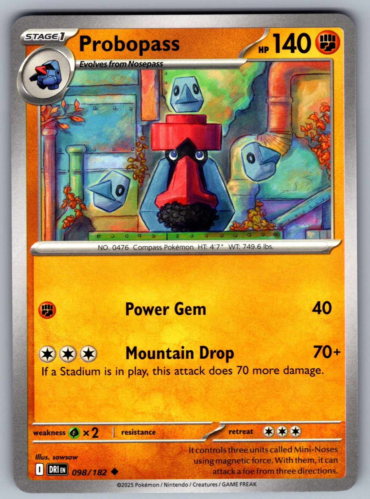 Probopass Uncommon SV10: Destined Rivals 098/182 NM 2025