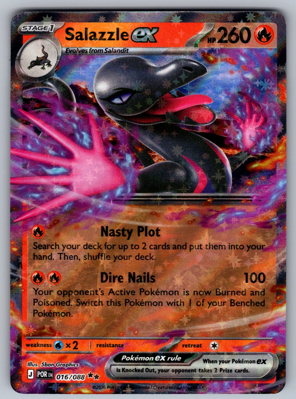Salazzle ex Holo Double Rare ME03: Perfect Order 016/088 NM 2026