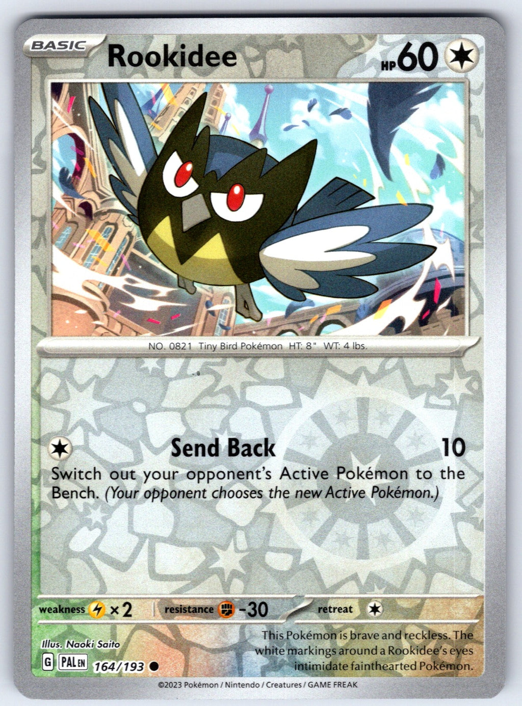 Rookidee Reverse Holo Common SV02: Paldea Evolved 164/193 NM 2023