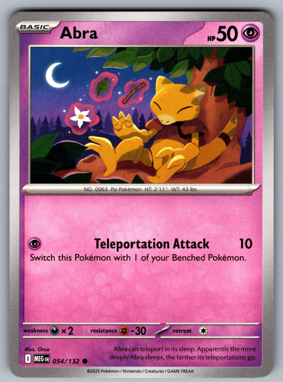 Abra Common ME01: Mega Evolution 054/132 NM 2025