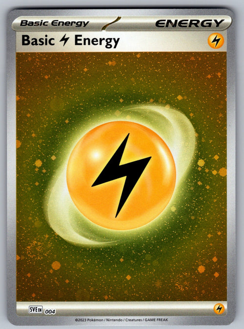 Basic Lightning Energy (Cosmos Holo) Holo Common SVE: Scarlet & Violet Energies 