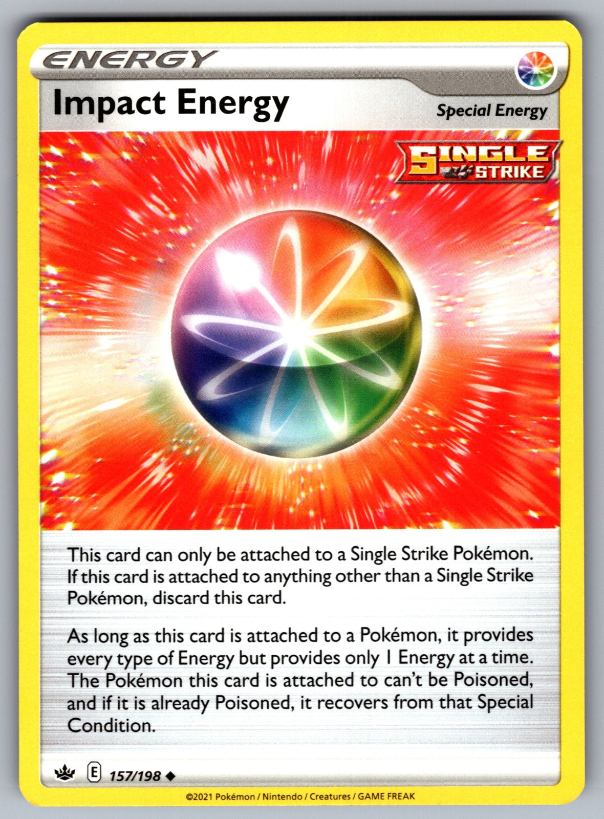 Impact Energy Uncommon SWSH06: Chilling Reign 157/198 NM 2021