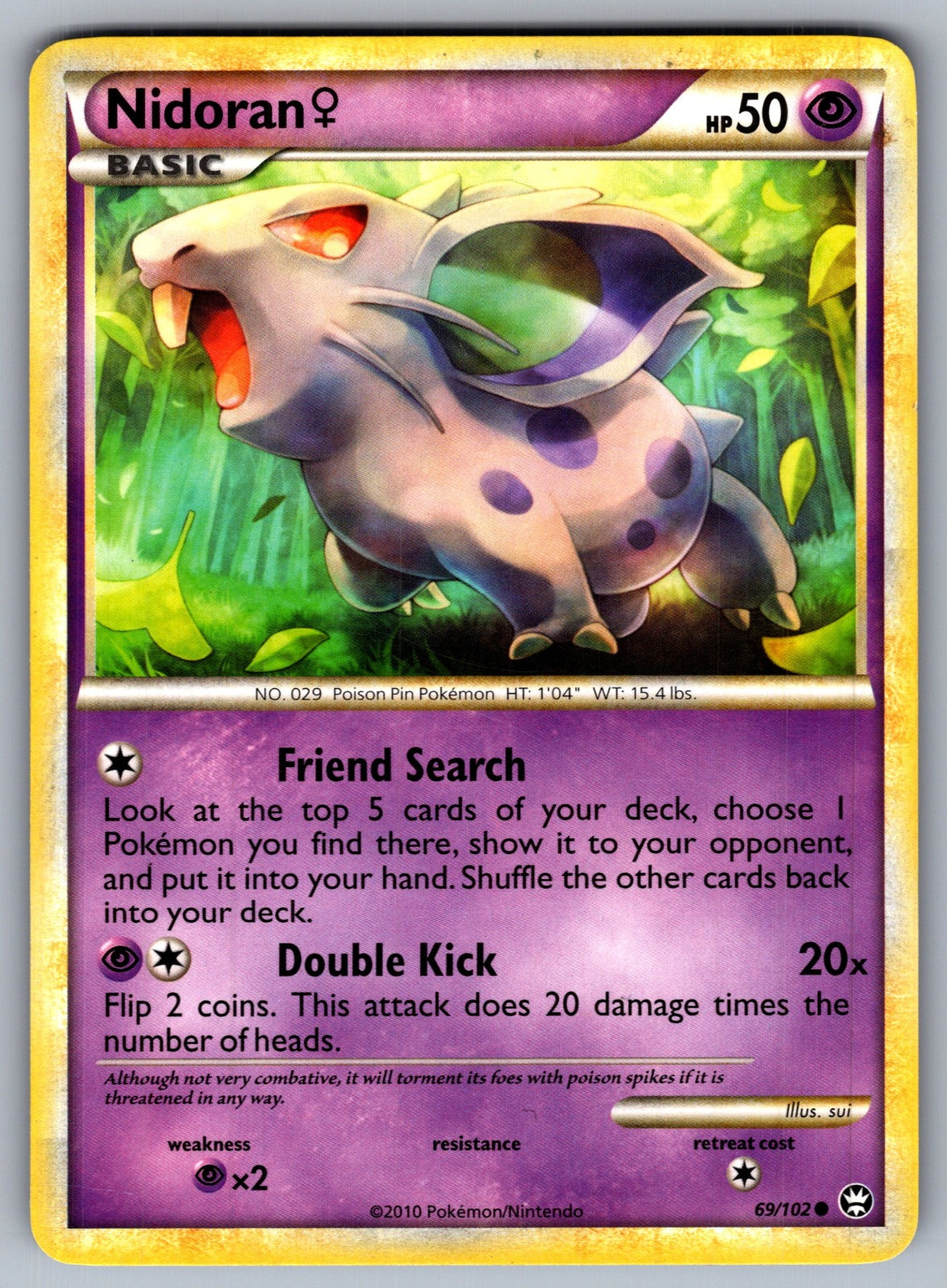 Nidoran F Common Triumphant 69/102 LP 2010